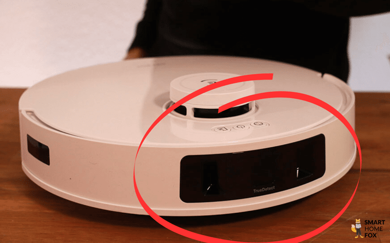 Крупный план технологии обнаружения препятствий ECOVACS DEEBOT T30 PRO OMNI.